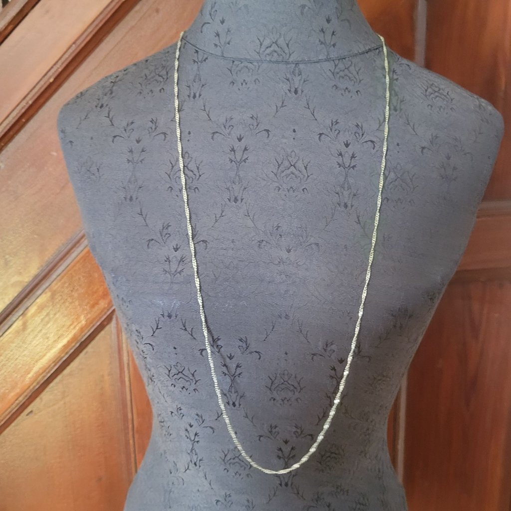 GoldTone Rope Chain Necklace With Heart Lobster Clasp 18 Inches